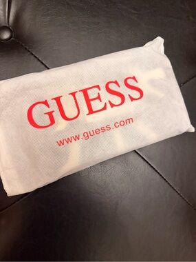 GUESS Giraffe Print Turn Lock Wallet Bronze Snakeskin Trim Accordion EUC